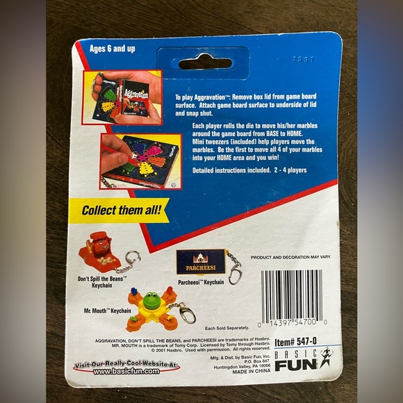 Aggravation Keychain Game (Basic Fun, 2001) - Picture 2 of 2